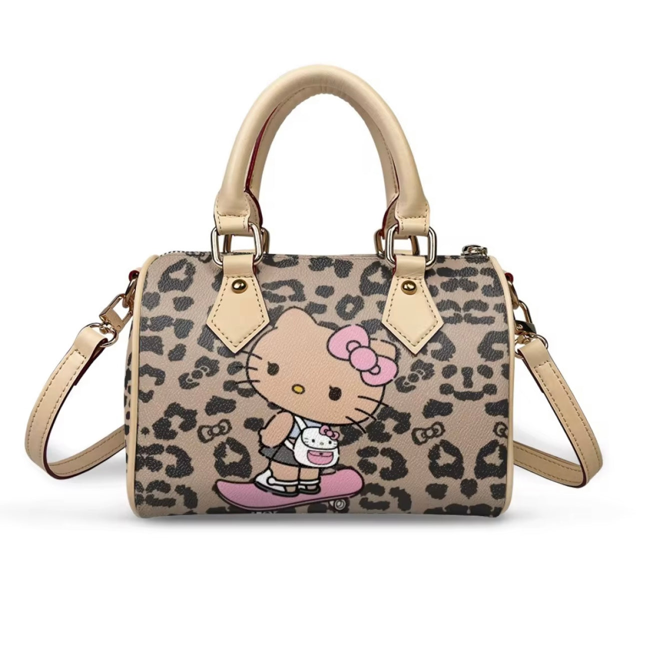 BROWN LEOPARD SKATEBOARD PILLOW BAG