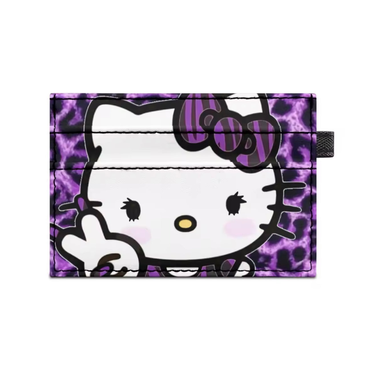 PURPLE LEOPARD BOW CARDHOLDER
