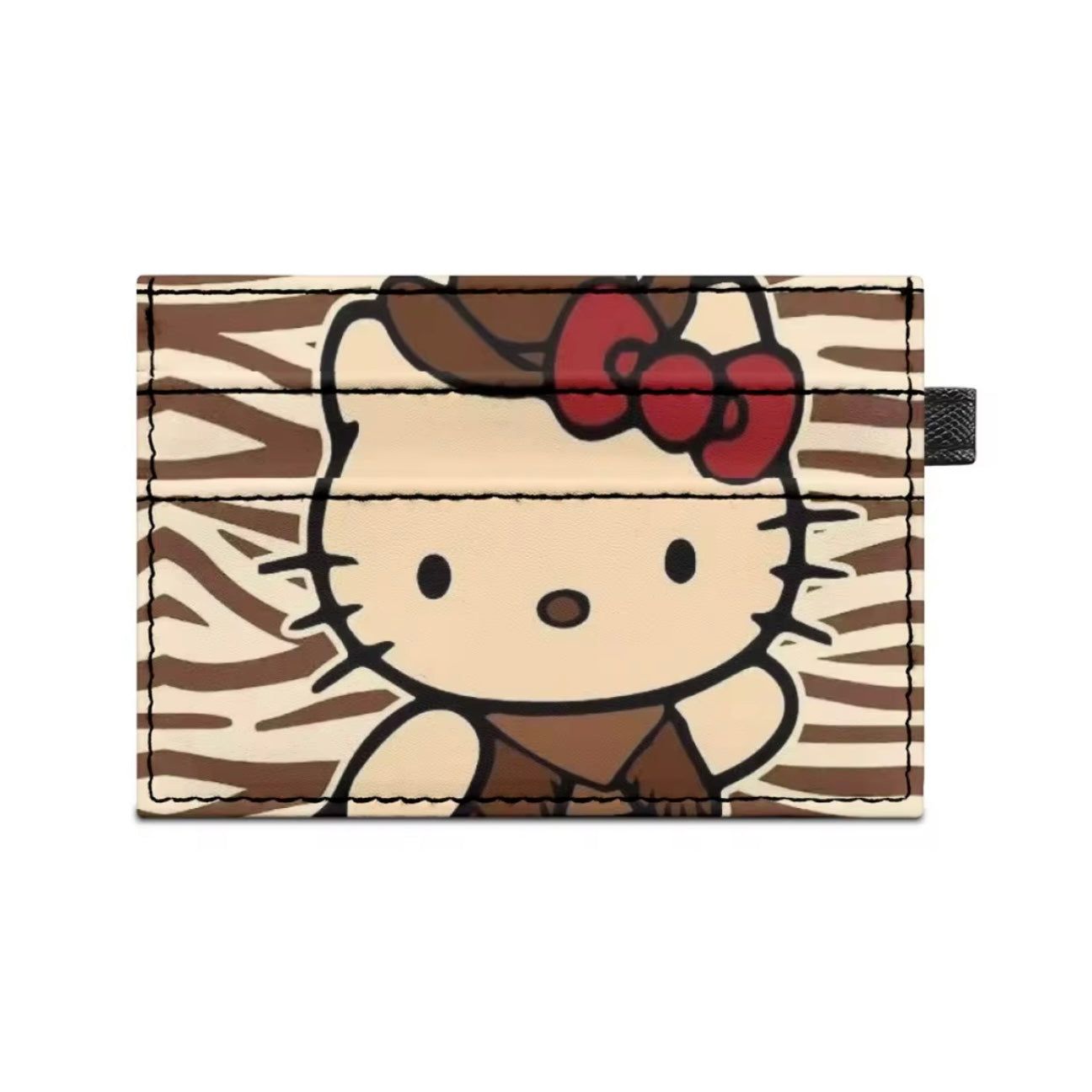 BROWN STRIPED CARDHOLDER